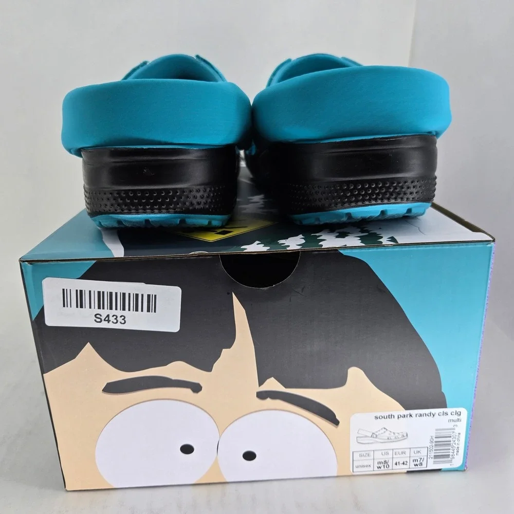 Crocs South Park Randy Marsh Classic Clog Teal Blue Mens 8 Womens 10 211502-90H